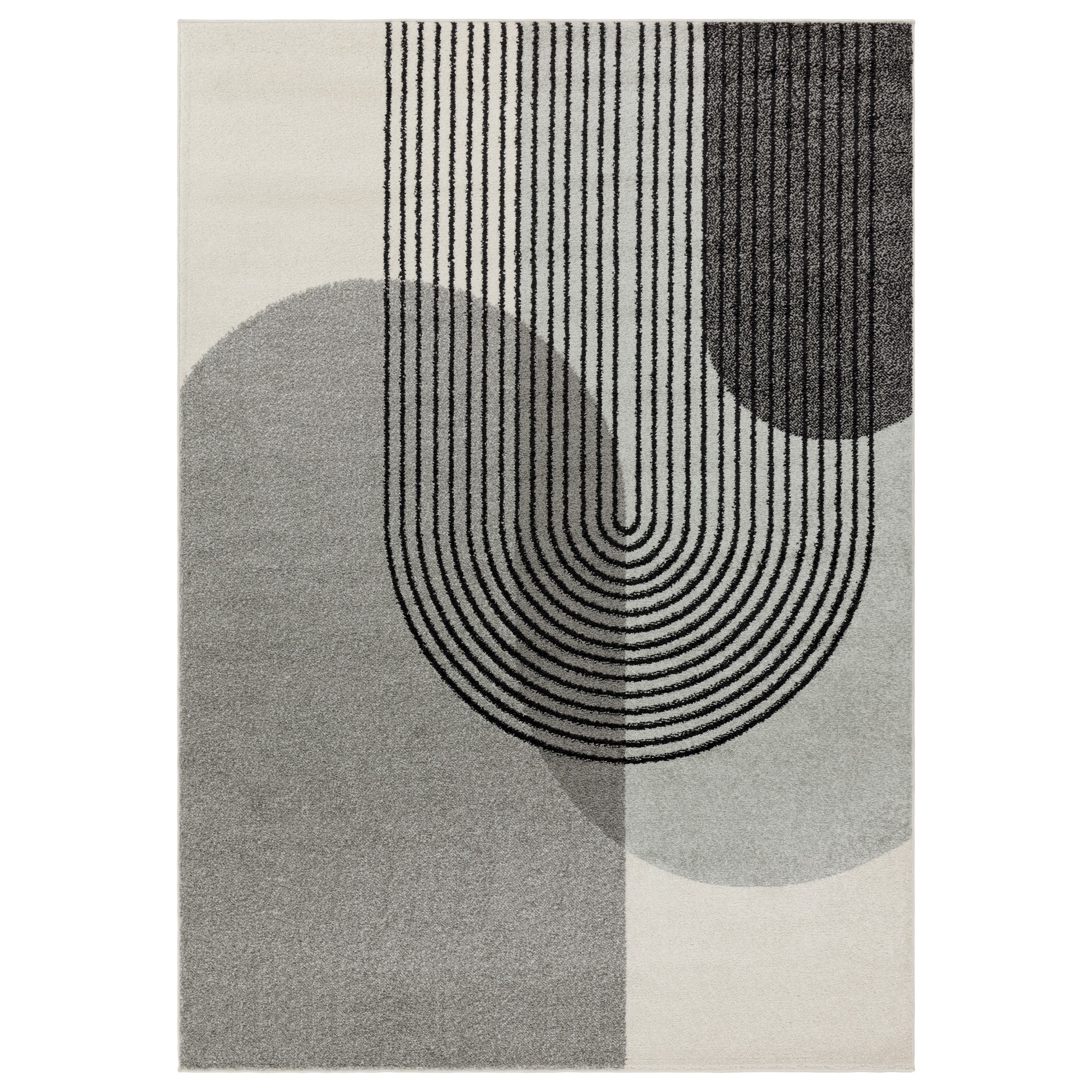 Photos - Area Rug Muse MU14 Geometric Stripe Woven Rugs in Grey80x150cm MUSE0801500013